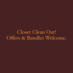 Closet Clean Out Sell! Offers and bundles welcome.